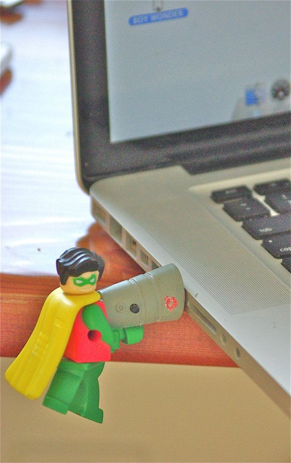 Flash drive from vintage Robin toy via Cool Mom Tech