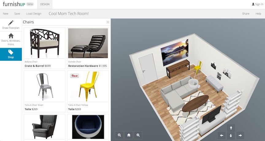 FurnishUp: Easy virtual decorating online with some very cool features