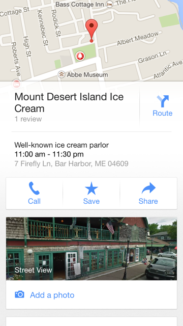 Google Maps App - Integrated Info about Points of Interest