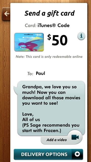 Gyft gift card app: for last minute Father's Day gifts