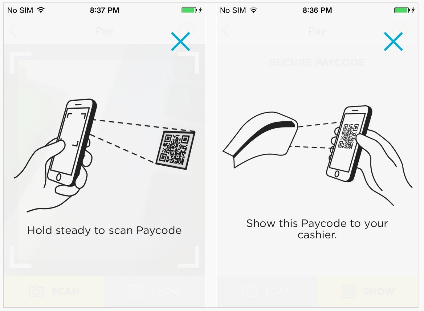 How to use CurrentC mobile pay using QR codes. Sigh.