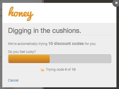Using the Honey browser extension for automatic coupon codes
