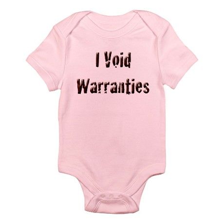 I Void Warranties onesie - geeky baby gift | Cool Mom Tech