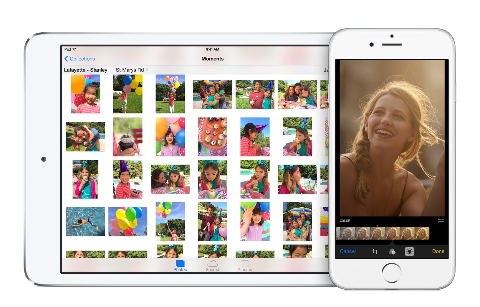 iOS8 new photo app with improved graphics, search, editing