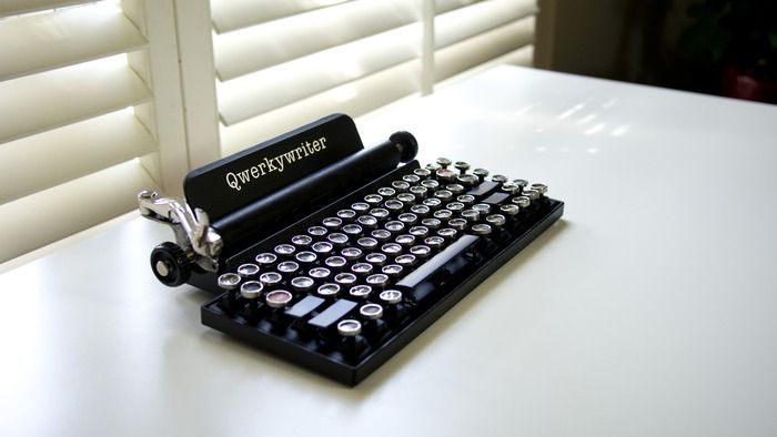 Qwerkywriter USB vintage typewriter keyboard on Kickstarter via Cool Mom Tech