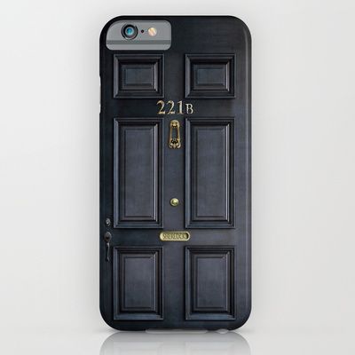 Cool iPhone 6 cases: Sherlock Holmes front door on Society 6
