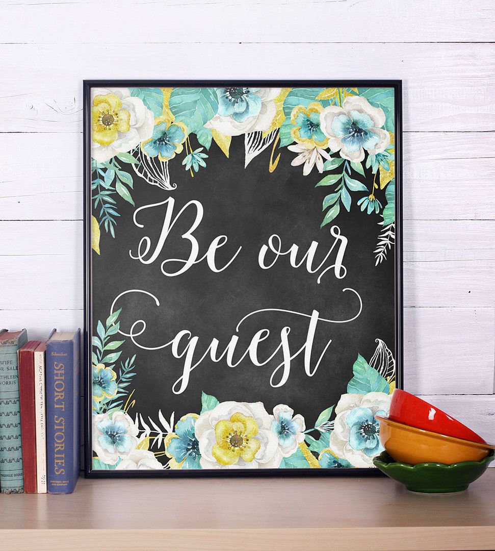 Be our Guest printable artwork | Beauty & The Beast Party Ideas