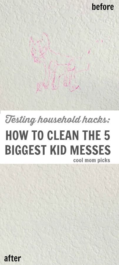 How to clean the 5 biggest kid messes, from Sharpie on the wall to Play-Doh in the rug