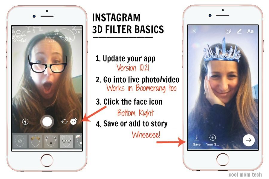 Instagram 3D facial filters: Quick tips for how to use them | cool mom tech
