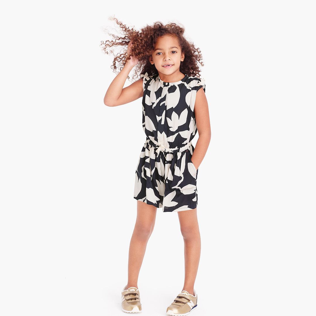 Floral romper for girls at J Crew: So so cute! And on sale!