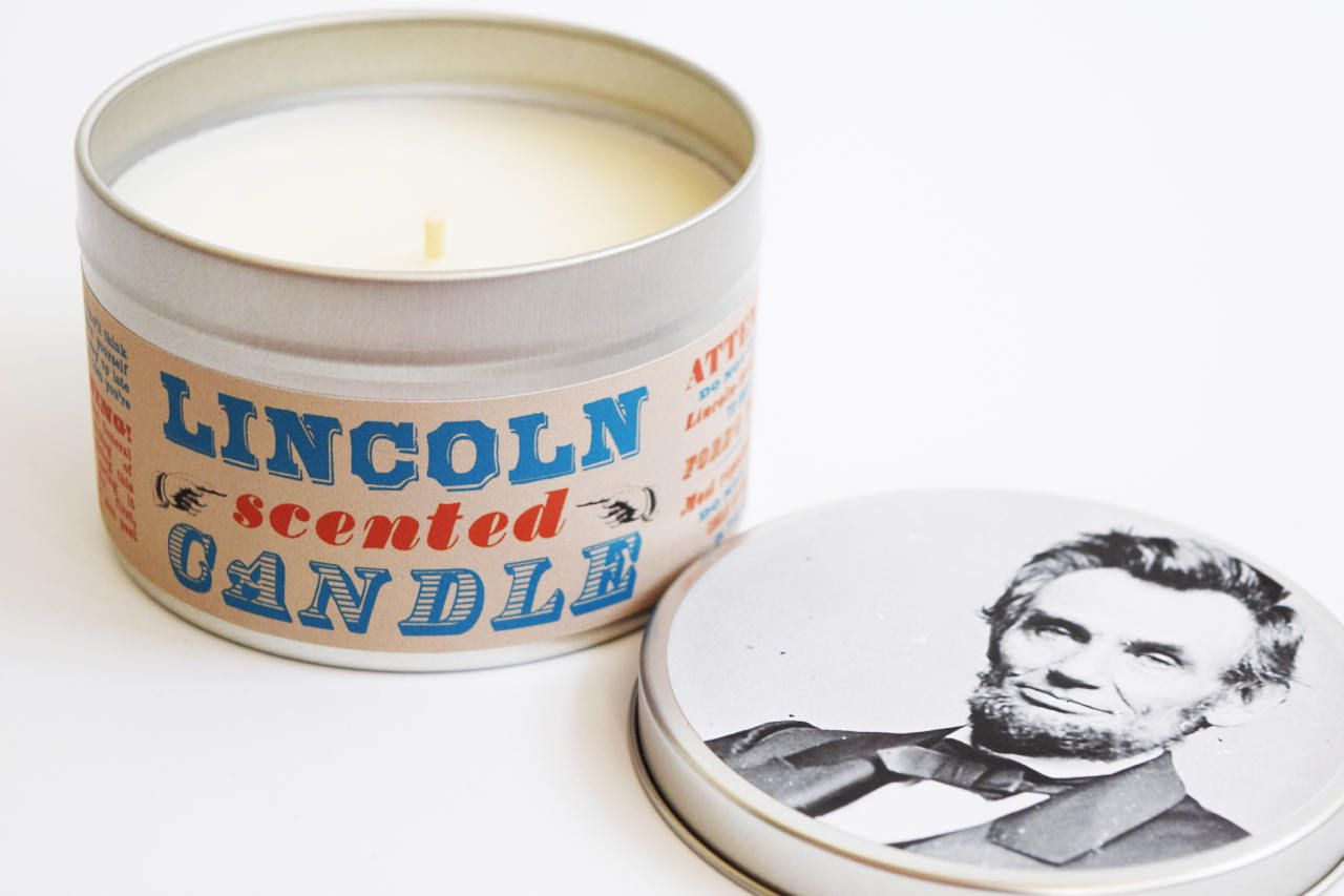 Lincoln scented candle from JD and Kate Industries: Hilarious for a July 4th party or a hostess gift | coolmompicks.com