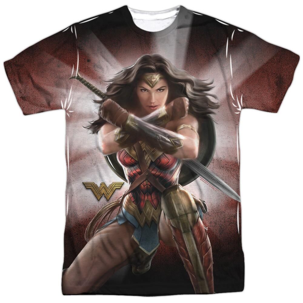 Cool Wonder Woman gifts that Boys and Men will love too: Sublimated Wonder Woman tee