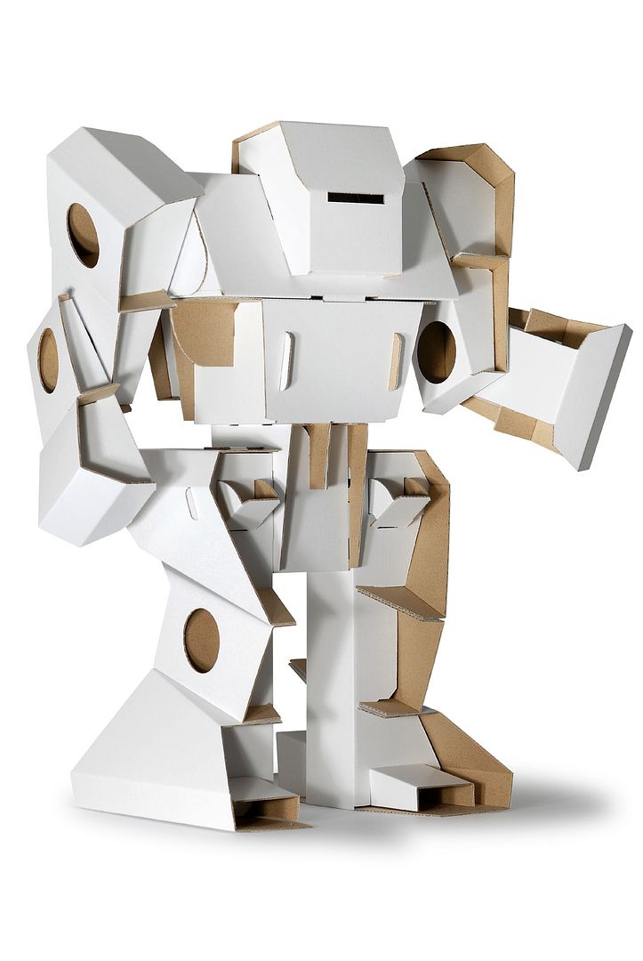 cardboard robot toy