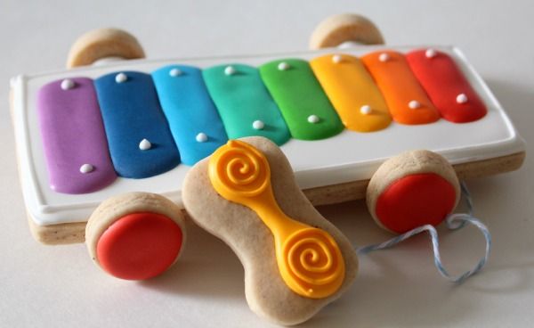 Vintage toy xylophone cookie | Sweet Adventures of Sugarbelle