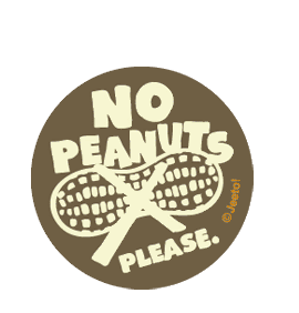 No peanuts allergy sticker