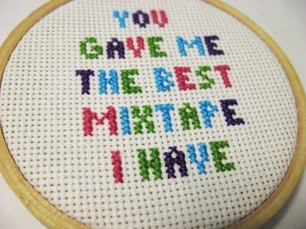 Mix Tape Crossstitch from You Heart Us