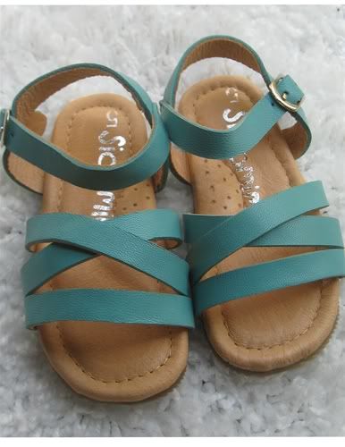 turquoise children's sandals from siaommi