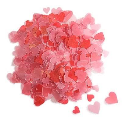 Valentine heart confetti