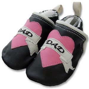 dad tattoo baby booties