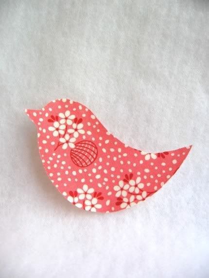 Bird-shaped iron-on patches