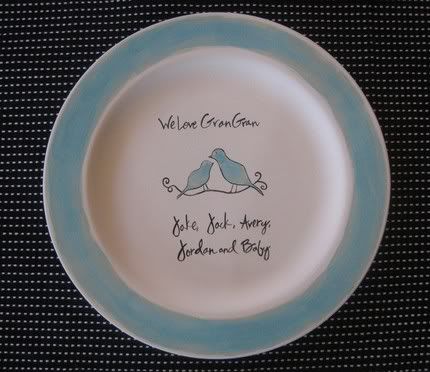 personalized bluebird plate