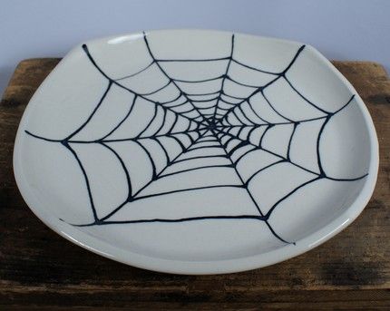 cobweb plate for Halloween