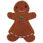 Gingerbread girl holiday hair clip from Chloe in Style