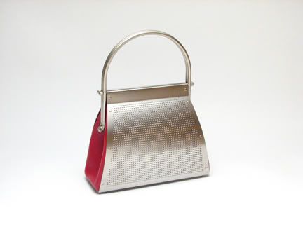 Stainless steel handbag by Wendy Stevens