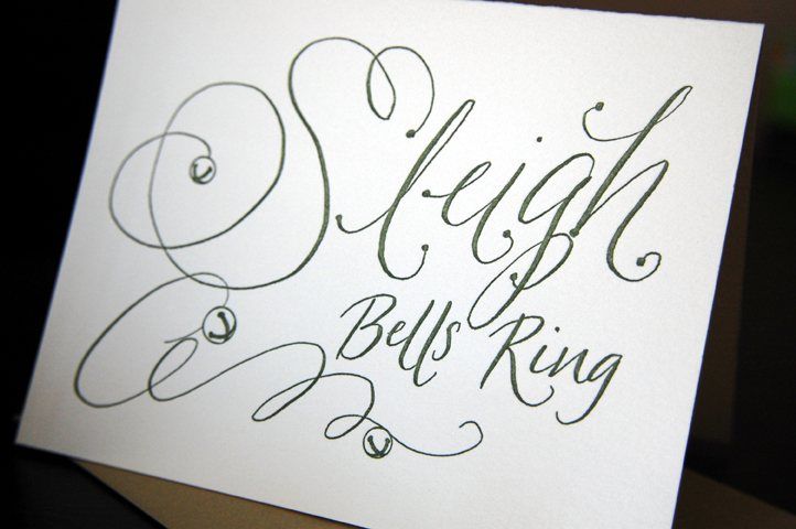 sleigh bells holiday card from copper willow press