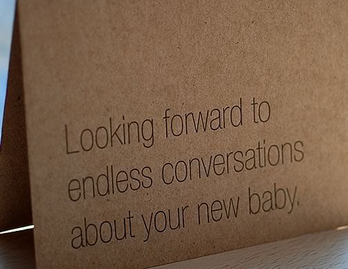Endless conversations baby card | 9 Spot Monk