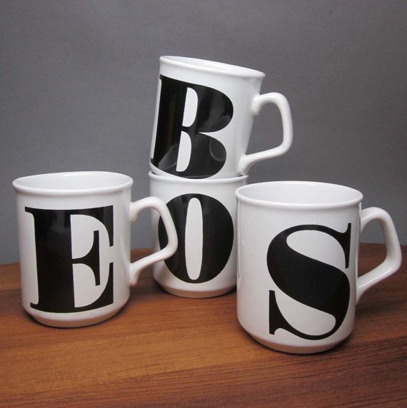 english alphabet mugs at swear to mod | cool mom picks