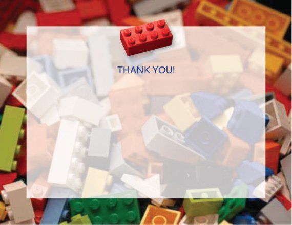 LEGO thank you notes | Blonde Girl