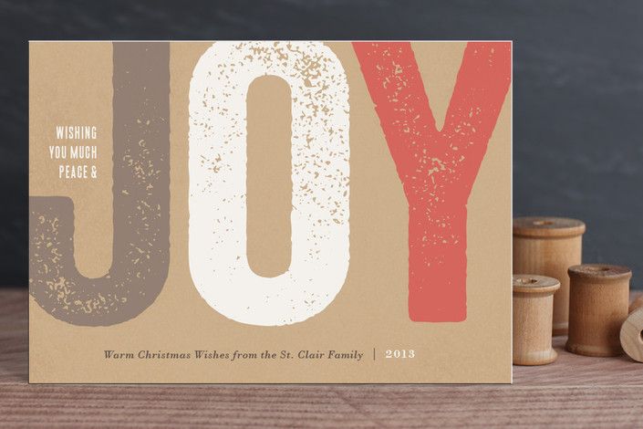 joy holiday postcard at minted | cool mom picks