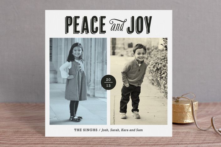 peace and joy photo card at minted | cool mom picks