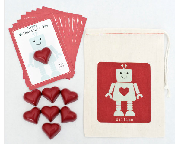 robot valentine's cards kit for kids