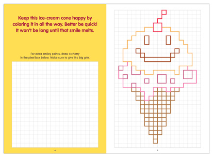 Color a pixel ice cream cone!