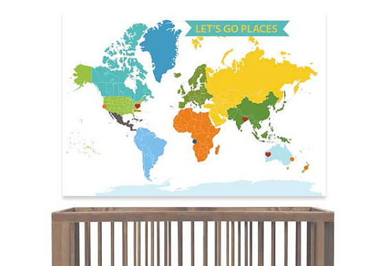 World map wall decal | Cool Mom Picks