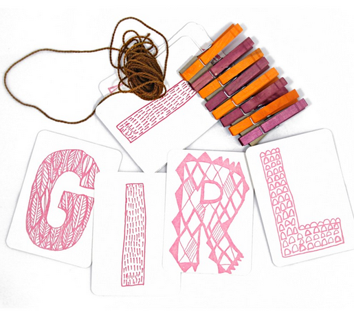 it's a girl DIY banner kit by Thimblepress | cool mom picks