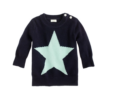 j crew baby cashmere star sweater | cool mom picks