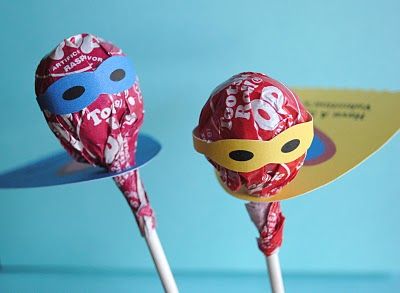 Superhero lollipop party favors | Cool Mom Picks