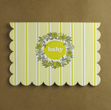 letterpress baby announcement from egg press | cool mom picks