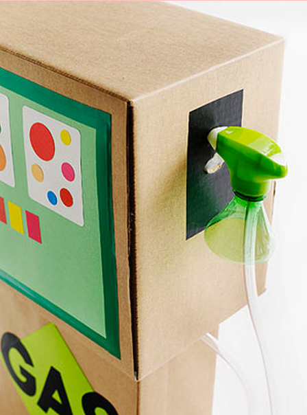 DIY Cardboard Box Toy: Gas Station Pump | Cool Mom Picks