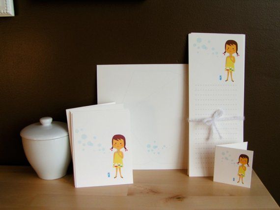Custom printable kids' note cards | Olliegraphic