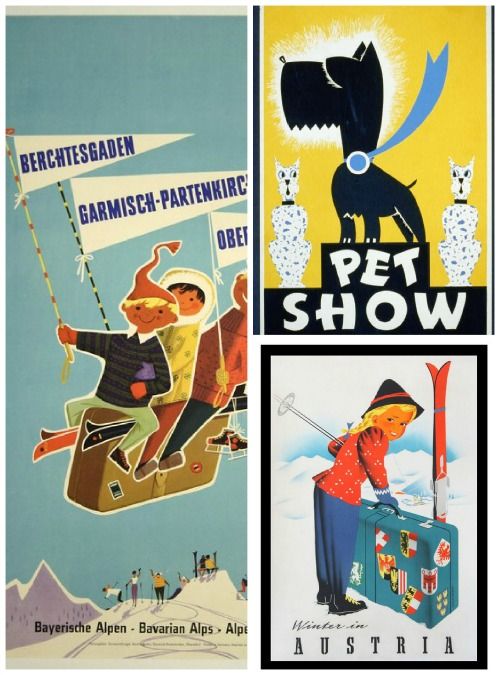 Vintage posters for a child's room on Cool Mom Picks