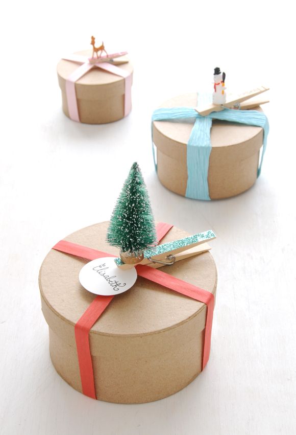 DIY clothespin gift toppers