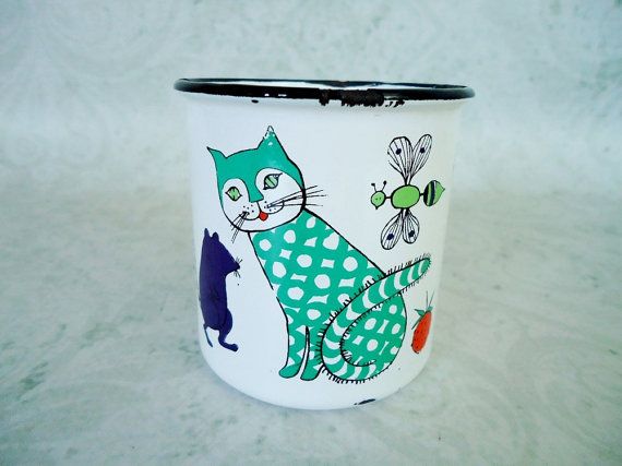 finel finland vintage enamel cup | cool mom picks