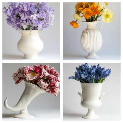 Winter white vases | Frances Palmer Pottery