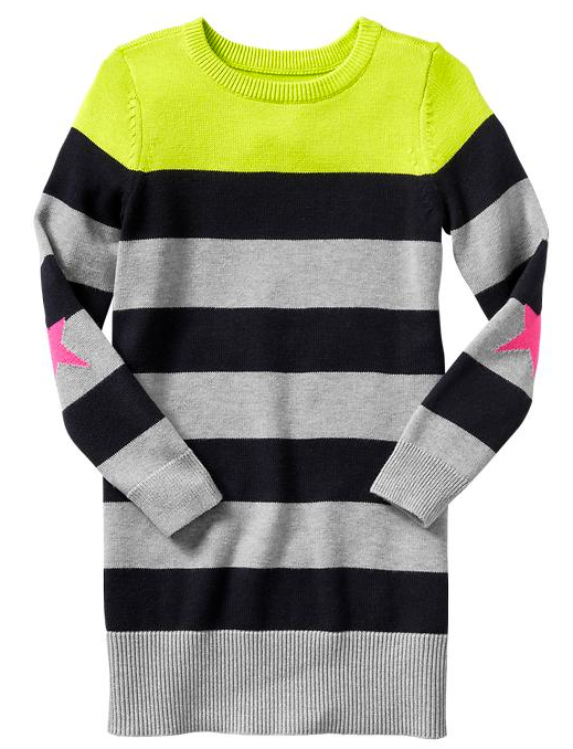 gap striped sweater dress with stars | cool mom picks