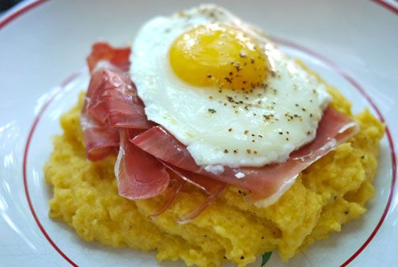 Father's Day brunch recipes: Ham, eggs and polenta recipe from One Hungry Mama