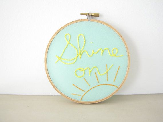 embroidery hoop art shine on | cool mom picks